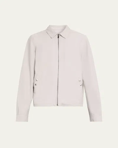 Drkshdw Rick Owens Men's Zip-front Cotton-blend Jacket In Neutral