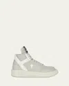 Drkshdw Rick Owens X Converse Men's Turbowpn Leather High-top Sneakers In Oyster
