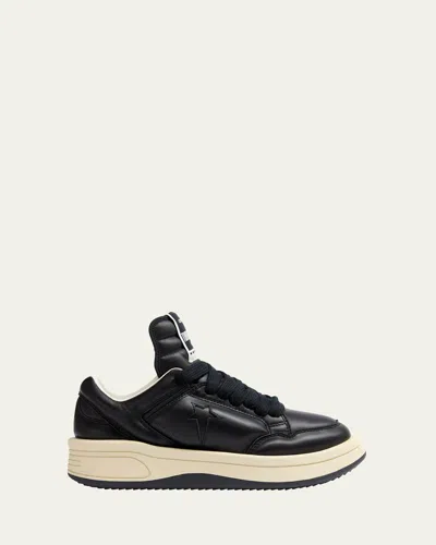 RICK OWENS DRKSHDW X CONVERSE MEN'S TURBOWPN OX LEATHER LOW-TOP SNEAKERS