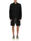 Drkshdw Black Snapfront Jacket In Tencel Ripstop