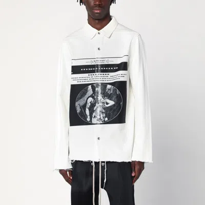 DRKSHDW SHIRT WHITE IN COTTON WITH PRINT