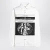 Drkshdw Shirt White In Cotton With Print Men In White