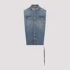 Drkshdw Camicia In Denim Senza Maniche Tommy Jumbo In Washed Indigo