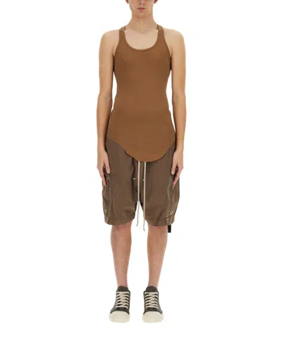 Drkshdw Sleeveless T-shirt In Burgundy