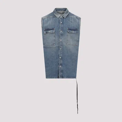 Drkshdw Sleeveless Tommy Jumbo Vest In Blue