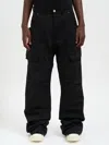 Drkshdw Stefan Cargo Black Pants In Black
