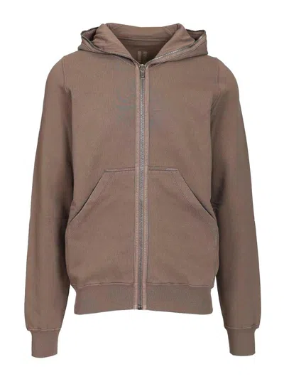 Drkshdw Zip Sweater In Brown