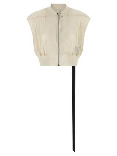Drkshdw Tatlin Bomber Vest In Cream