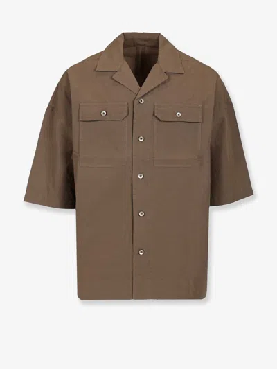Drkshdw Tommy Organic Cotton Shirt In Brown