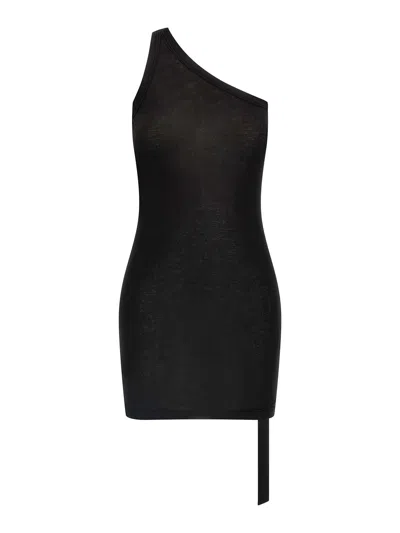 Drkshdw One Shoulder Tank Top In Black