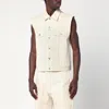 Drkshdw Vest Ivory In Denim In Beige