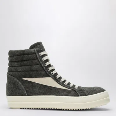 Drkshdw Vintage Suede High Top Sneakers In Beige