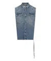 Drkshdw Camicia In Denim Senza Maniche Tommy Jumbo In Blue