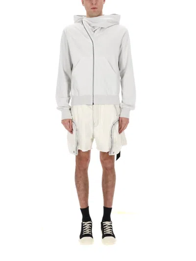 Drkshdw White Cotton T-shirt In Gray