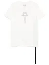 Drkshdw White Crew Neck T-shirt With Iconic Logo Print In White