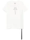 Drkshdw White Crew Neck T-shirt With Iconic Logo Print In White