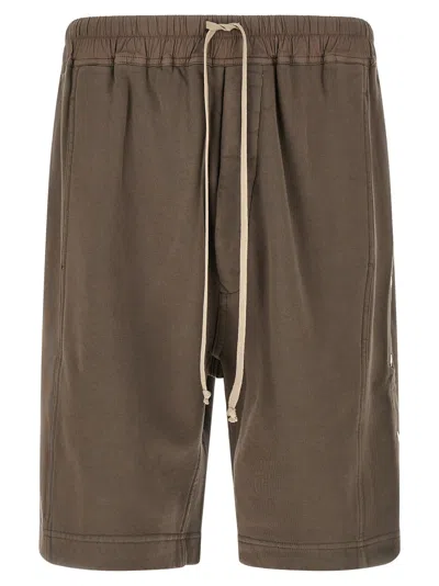 Drkshdw Wide Pusher Short Bermuda Shorts In Brown