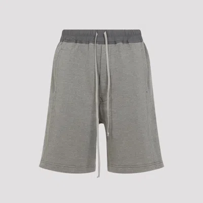 Drkshdw Grey Wide Pusher Cotton Shorts In Gray