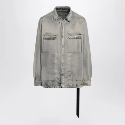 Drkshdw Wideleg Trousers In Mineral Grey Washed Denim In Gray
