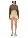 Drkshdw Cropped Sweatshirt In Dove