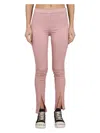 Drkshdw Slit Front Leggins Leggings In Rose-pink Cotton In Pink