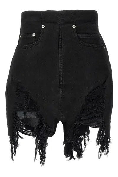 Drkshdw Dirt Cutoffs Shorts In Black