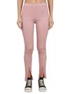 Drkshdw Slit Front Leggins Leggings In Rose-pink Cotton In Pink