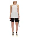 Drkshdw Double Ziggy Banana Tops White In White