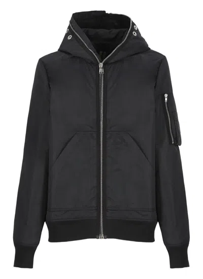 Drkshdw Zip-up Hooded Jacket In Black
