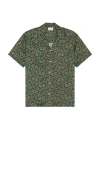 Drle De Monsieur Drole De Monsieur La Chemise Paisley Shirt In Green