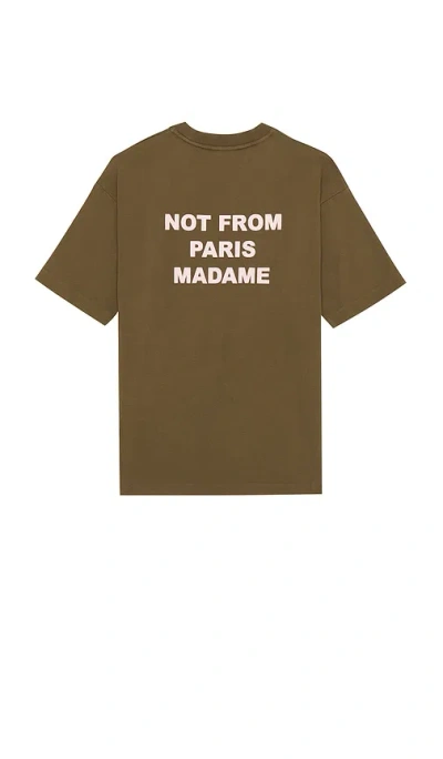 Drle De Monsieur Dr?le De Monsieur Le T-shirt Slogan In Brown