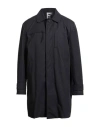 Drm Design Research Manufacture Man Overcoat & Trench Coat Navy Size Xl Cotton, Polyamide In Blue
