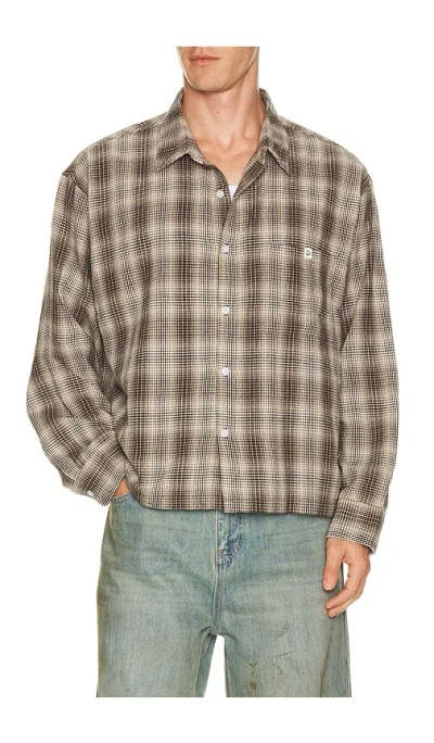 Drmers Club Flannel Shirt In Brown