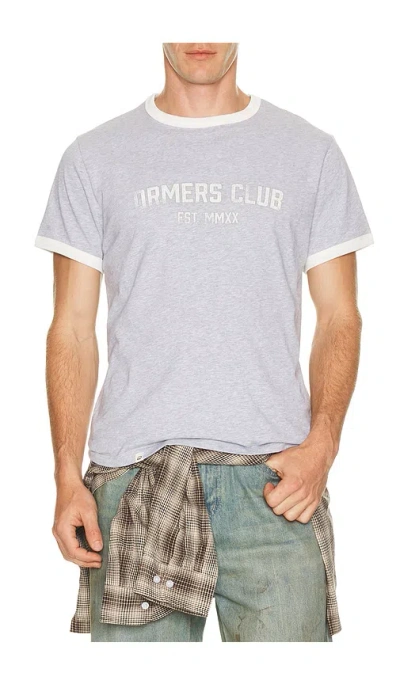 Drmers Club Practice Ringer Tee In Gray