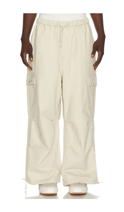 Drmers Club Smiley Logo Parachute Pants In Light Beige