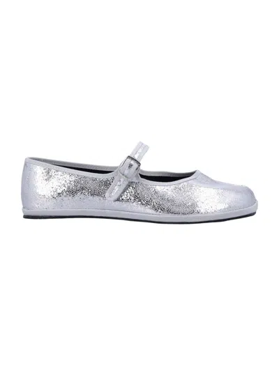 DROGHERIA CRIVELLINI DROGHERIA CRIVELLINI FU-TABI LAMINATED LEATHER FLAT SHOES