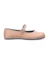 Drogheria Crivellini Pink Satin Ballet Flats In Beige