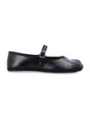 DROGHERIA CRIVELLINI FU-TABI PATENT LEATHER FLAT SHOES