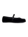 DROGHERIA CRIVELLINI FU-TABI VELVET CAYMAN FLAT SHOES