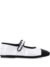 Drogheria Crivellini White Leather Ballet Flats In White