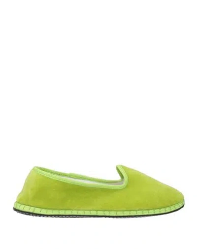 Drogheria Crivellini Woman Loafers Lime Green Size 7 Textile Fibers