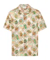 Drôle De Monsieur Jeu De Cartes Linen-blend Shirt In Nude