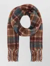 Drôle De Monsieur Alpaca Blend Checkered Print Scarf