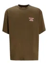 Drôle De Monsieur Graphic Print Crew Neck T-shirt In Green