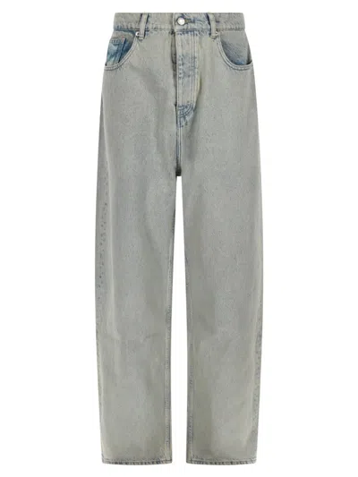 Drôle De Monsieur Relaxed Fit Denim Jeans Straight Leg In Blue