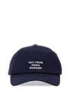 Drôle De Monsieur La Casquette Slogan Black Baseball Cap With Embroidery In Cotton Man