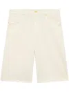 Drôle De Monsieur Beige Classic Cut Shorts In Neutral