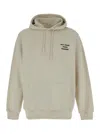Drôle De Monsieur Beige Hoodie With Front And Rear Logo In Cotton Man In Beige