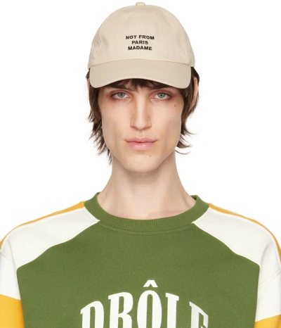 Drôle De Monsieur Beige 'la Casquette Slogan' Cap