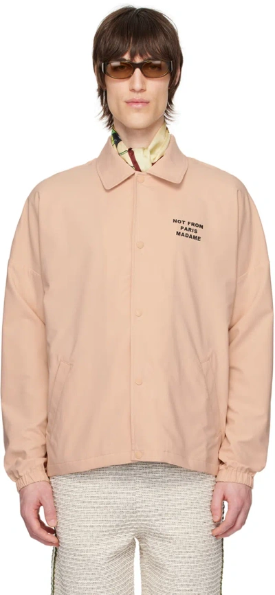 Drôle De Monsieur Beige 'la Veste Slogan' Jacket